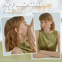 24 шт. 6 шт. фурнитура для сережек-гвоздиков из нержавеющей стали 304 в форме буквы С FIND-BBC0001-53