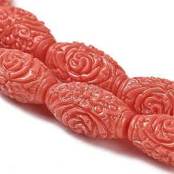 Perle intagliate in corallo sintetico&nbsp;CORA-D034-02A
