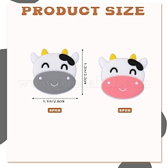 10шт 2 цвета коровы силиконовые бусины SIL-SZ0001-65