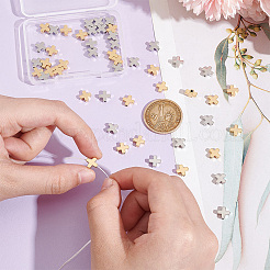 50шт 2 цвета латунные бусины KK-UN0002-31