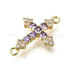 Шармы-соединители из латуни с паве из кубического циркония&nbsp;KK-Q066-12G