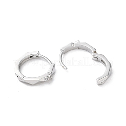 Латунные микро проложить серьги обруча кубического циркония EJEW-P259-10P