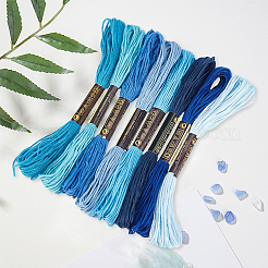 DIY刺繍キット  低炭素鋼の針と綿のかぎ針糸を含む  ミックスカラー  1.4mm&nbsp;DIY-CY0003-47