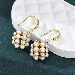 Латунные болтающиеся серьги EJEW-F362-07G