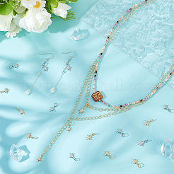 24 шт. 2-х цветные латунные подвески с кубическим цирконием PALLOY-BC00005