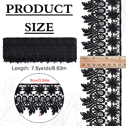 7.5 Yards Polyester-Spitzenbesatzband mit Blumenherzen&nbsp;OCOR-MA0001-45C
