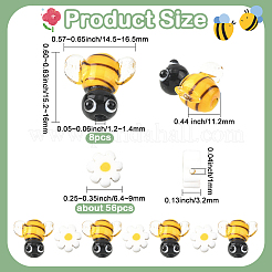 8шт ручной работы бусины лэмпворк&nbsp;LAMP-SC0001-60