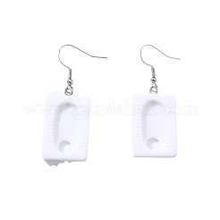 Boucles d'oreilles pendantes en résine sur le thème de la salle de bain&nbsp;WG8936B-04