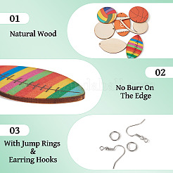 Наборы для самостоятельного изготовления спортивных мячей из дерева и латуни&nbsp;DIY-TA0010-47