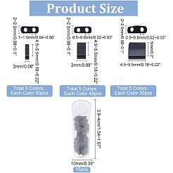 790 шт. 15 вида непрозрачных стеклянных бусин с 2 отверстиями. Прямоугольные SEED-NB0001-77