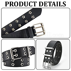 1 Stück Taillengürtel aus PU-Leder mit Sternösen für Jeans&nbsp;AJEW-CL0005-63