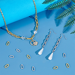 40 шт. 2-х цветные латунные соединительные кольца&nbsp;KK-PH0012-20