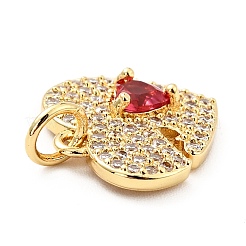 Латунные микро проложить кубического циркония подвески KK-E015-12G