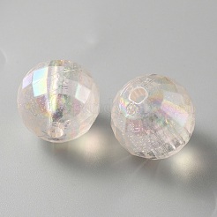Placcatura uv perline acriliche iridescenti arcobaleno&nbsp;OACR-TAC0004-02C