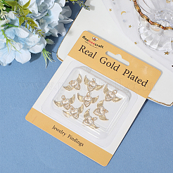 8шт латунные подвески с микропаве и кубическим цирконием KK-BBC0020-22