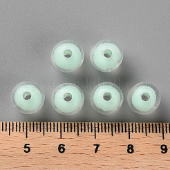 透明なアクリルビーズ  二層ビーズ  ラウンド  アクアマリン  9.5x9mm  穴：2mm  約960個/500g&nbsp;TACR-S152-15A-SS2111