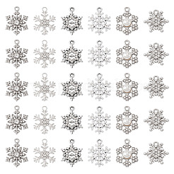 36 stücke 6 stile legierung strass anhänger&nbsp;FIND-TA0010-05