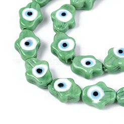 Ручной сглаза бусины бисер нитей LAMP-T022-07M