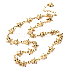 Ожерелья из нержавеющей стали 304 в виде звездных звеньев для женщин&nbsp;NJEW-G178-13G