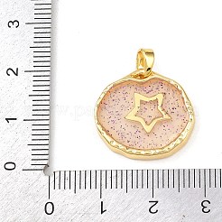 Подвески из прозрачной эпоксидной смолы из латуни&nbsp;LS-KK-B163-01G-04