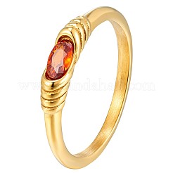 304 Edelstahl mit Zirkonia-Fingerringen&nbsp;FS-WG2ED2E-03