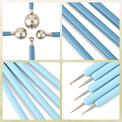 9шт. 2 стиля пластиковых двойных головок для лепки из глины набор инструментов&nbsp;TOOL-SP0001-09