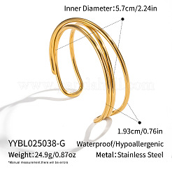 Минималистичные открытые браслеты-манжеты из нержавеющей стали 304 для женщин&nbsp;VX8424-1