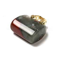 Латунные подвески из натурального африканского кровавого камня&nbsp;KK-E274-01G-20