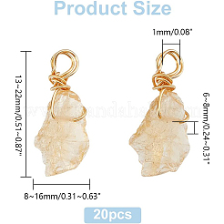 20 шт. кулоны из необработанного натурального цитрина&nbsp;FIND-DC0001-72