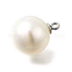 Подвески из АБС-пластика с жемчугом FIND-H052-01H-01P