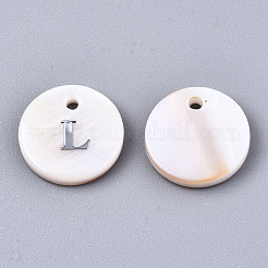 Pendentifs de coquillages d'eau douce naturelle&nbsp;SHEL-Q018-01A-L-P