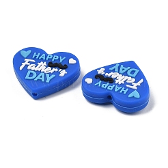 Силиконовые бусины на день отца SIL-V006-02G