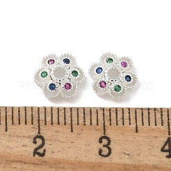 Латунные микро проложить кубического циркония Шапочки&nbsp;ZIRC-F141-17S