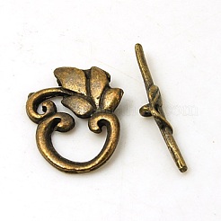 Смешанные застежками тумблеры тибетский стиль TIBE-MSMC008-01AB