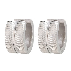 Серьги-кольца из нержавеющей стали 304 с текстурой для женщин&nbsp;EJEW-L307-10P