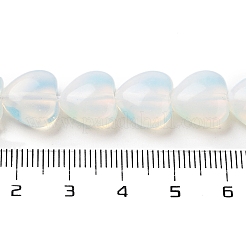 オパールビーズ連売り  ハート  11~11.5x12x6mm  穴：1.1mm  約36個/連  15.35インチ（39cm）&nbsp;G-B022-24C