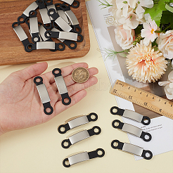 24 шт. силиконовые и 201 нержавеющая сталь изогнутые прямоугольные соединительные подвески&nbsp;STAS-BC0004-12B