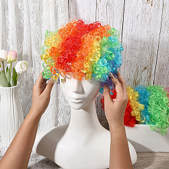 6 Stück 6 Stile Afro-Perückenkappe für Halloween&nbsp;DIY-WR0005-37