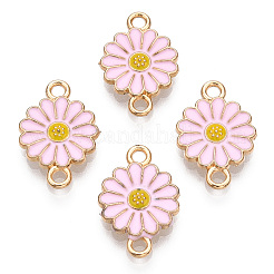 Подвески в форме подсолнечника с эмалью из цинкового сплава ENAM-E011-01KCG-04