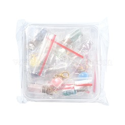 7 pendentif bouteille en porcelaine et verre fait main&nbsp;HJEW-FS00110