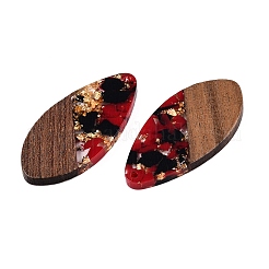 Подвески из прозрачной смолы и ореха&nbsp;RESI-T057-05E