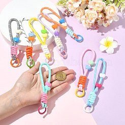8 stücke 8 arten bunte herz-förmigen polyester knoten anhänger dekorationen&nbsp;ST-CJ0028-14