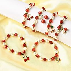 Браслеты из латунных пластиковых бусин BJEW-D314-02