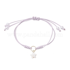 4 шт. браслеты с подвесками в виде пресноводных ракушек в виде звезд двух цветов&nbsp;BJEW-JB12415