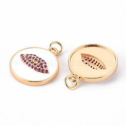 Латунные микро проложить кубического циркония подвески&nbsp;KK-T062-90G-NF