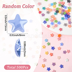 500 шт. перламутровые непрозрачные стеклянные кабошоны&nbsp;GLAA-SC0002-82