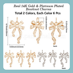 12шт 2 цвета латунные подвески KK-BBC0020-25