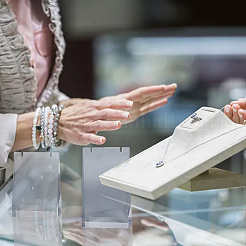 3шт 3 размера прозрачные акриловые подставки для ожерелья NDIS-WH0009-18