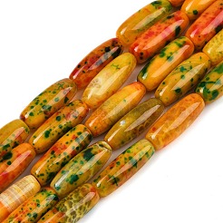 Окрашенные естественный агат бисер пряди G-U029-H01