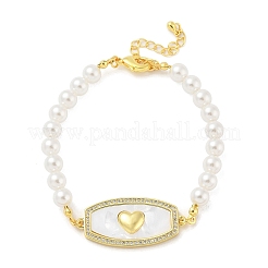 Браслеты из латуни с микропаве из прозрачных кубических цирконий&nbsp;BJEW-S158-04G